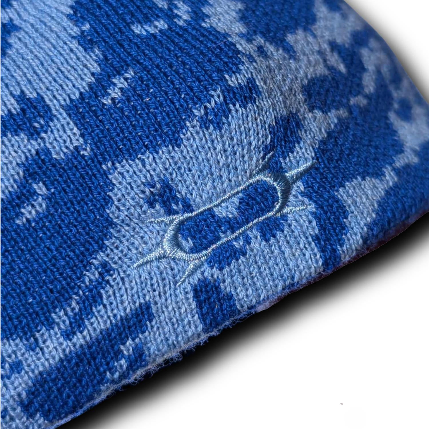 Camouflage Head Toque - Blue Lake